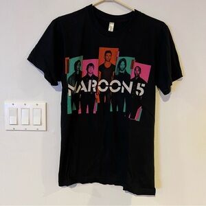 American Apparel Black Maroon 5 Graphic Tee 2013 Concert Womens Small Music